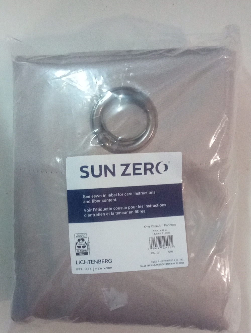 Lichtenberg Sun Zero Curtain Panel with Grommet  Taupe NWT $60;Golden Tan